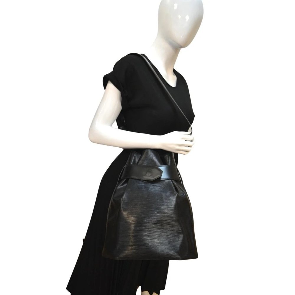 LOUIS VUITTON  Sac D'Epaule PM Epi Leather Bucket Bag Black - Picture 2 of 11